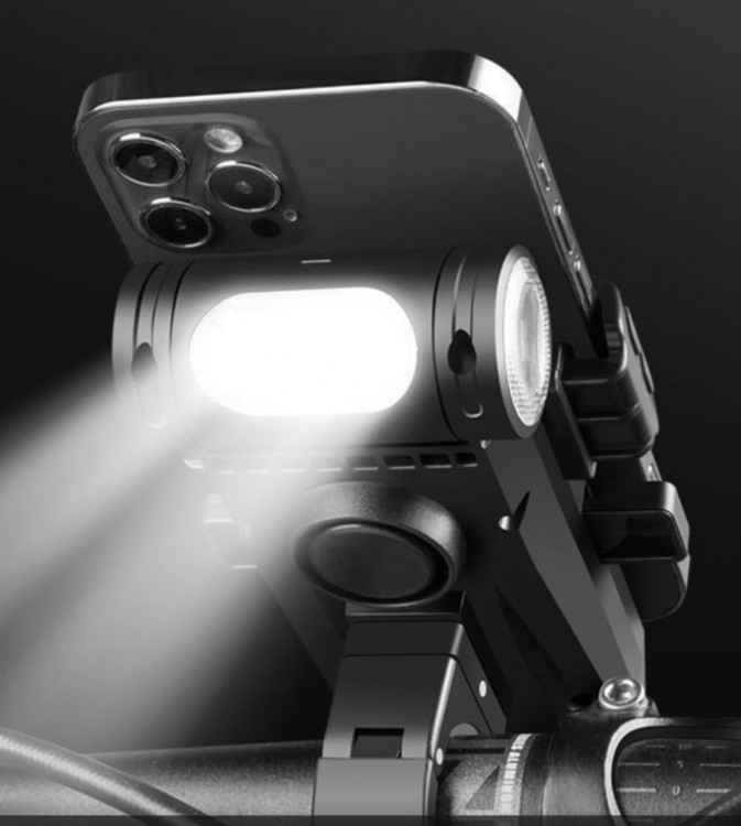 Фонарь на велосипед с powerbank